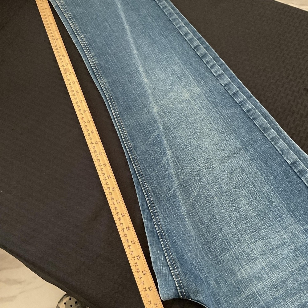 Phat Farm Jeans Mens 38x34 Blue Relaxed Straight Original Flava Embroidered - Picture 9 of 10